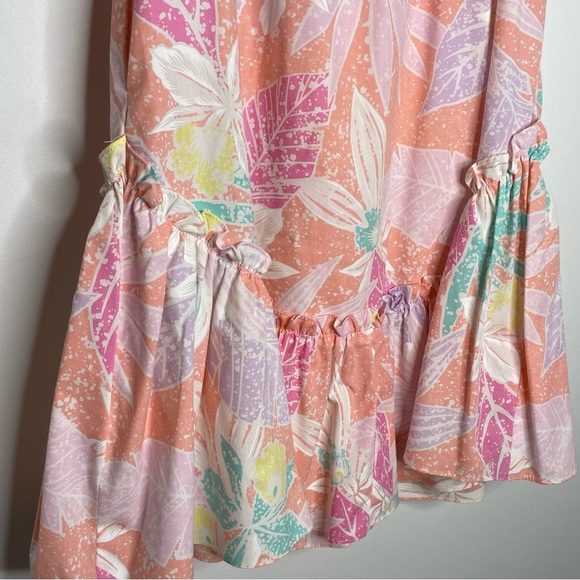 Kole Kole Vintage Made in USA Hawaiian off the shoulder Mumu floral Dress Medium - Picture 8 of 16